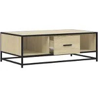 vidaXL Table basse chêne Sonoma 100x57x35 cm Bois composite et métal