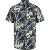 Jack & Jones Chemise 'JJHonolulu' bleu clair / kiwi / abricot / noir