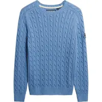 Superdry Slouchy Cable Sweater Bleu 2XS Femme