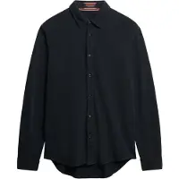 Superdry pour homme. M4011000A Chemise vintage à manches longues en piqué avec tissu effiloché marine (L), Casuel, Coton, Manche longue