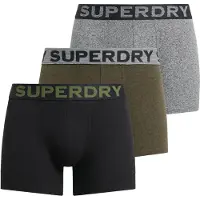 Superdry Homme Lot de Trois Caleçons Gris Taille: S