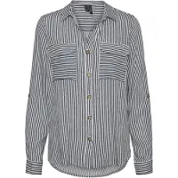 Vero Moda Chemisier 'VMBumpy' noir / blanc