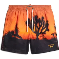 Superdry Shorts de bain orange / noir