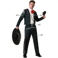 Atosa Mariachi Costume Noir XS-S Enfants