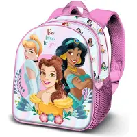 KARACTERMANIA Sac à dos Disney Princess, motif floral en 3D, collection Elite, 7,5 litres, dimensions 30x25x10 cm, couleur rose, pour enfant, taille unique