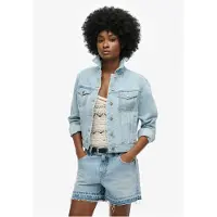Superdry Embellished Denim Jacket Bleu XS Femme