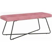 vidaXL banc Uni Rose 110 x 40 x 45 cm Velours