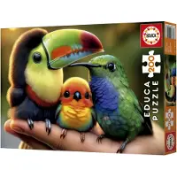 Educa Puzzle « Petits oiseaux » 200 pièces, multicolore Enfants, multicolore, taille unique