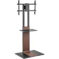 Aisens FT86TSE-401, Support multimédia, noir, marron, acier, écran plat, 50 kg, 94 cm (37")