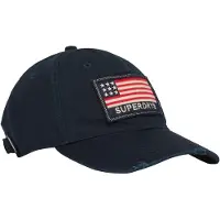 Superdry Patched Baseball Cap Bleu