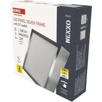 Emos Luminaire LED NEXXO nickel brossé, 17 x 17 cm, 12,5 W, blanc chaud/neutre, ZM6233