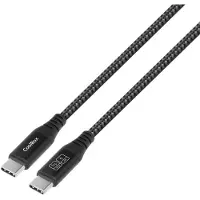 CoolBox COO-CAB-UC-60W, 1,2 m, USB-C, USB-C, USB 3.2 Gen 2 (3.1 Gen 2), Noir, Argent