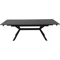 Feldmann-Wohnen Table à manger Table de cuisine Imperia Ceramic Couleur et largeur au choix, extensible Noir marbre mat / noir mat