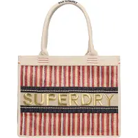 Superdry Cabas crème / or / rouge / noir
