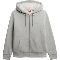 Superdry Essential Borg Lined Full Zip Sweatshirt Gris XL Femme
