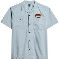 Superdry Mechanic Short Sleeve Shirt Bleu L Homme