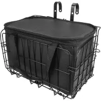 OEM Porte-vélos en plastique - Porte-vélos avant rabattable - Robuste et durable - Avec revêtement enPolyuréthanenoir - Fixation rapide - Idéal pour les courses