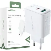 Acefast Chargeur Usb Type C / Usb 32W, Pps, Pd, Qc 3.0, Afc, Fcp Blanc (A5 Blanc)