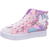 SKECHERS Twi Lites 2.0 - Bottines pour filles, collection enfant, couleur rose, modèle décontracté