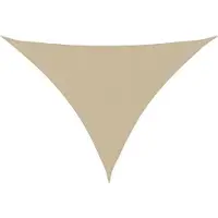 OEM Parasol triangulaire - Parasol 4,5 x 4,5 x 4,5 m - Toile Oxford imperméable - Résistant aux UV - Beige