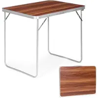 Northio Table de randonnée, table de pique-nique, table pliante, 80x60 cm, en bois