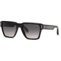 Philipp Plein Spp201m Plein Stud Sunglasses Noir Smoke Gradient/CAT3 Homme