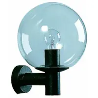 ALBERT LEUCHTEN Albert 660639 Applique murale d'extérieur, aluminium, E27, 27 x 35 cm, noir (2700 lm, E27, IP44)