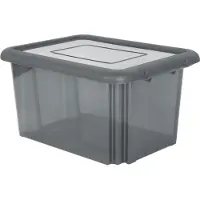 Eda Plastiques Boîte de rangement EDA 55 L - grise - empilable - 58 x 44 x 31 cm