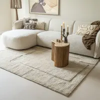 Studio Clarice Tapis en laine – Judith Pebble Greige | 230x330cm | Rectangulaire | Pile haute