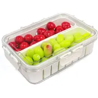 Melitt Boîte à Collations pour Réfrigérateur: Plateau de Service Divisé - Organisateur de Collations, Plateau Alimentaire Réutilisable, Support de