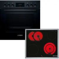 Bosch Cuisinière encastrable HND211LB2, HEF113BB0 + NKN645GA2E, Cuisinière encastrable, Plaque de cuisson électrique