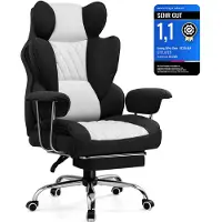 GTPLAYER Chaise gamer , Chaise gamer, Chaise de bureau ergonomique avec repose-pieds lombaires réglables et oreiller, Gaming Chair rembourrée, Fauteuil gamer