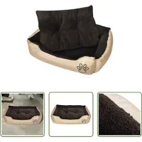 The Living Store Lit chaud pour chien avec coussin L