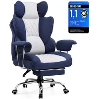 GTPLAYER Chaise gamer , Chaise gamer, Chaise de bureau ergonomique avec repose-pieds lombaires réglables et oreiller, Gaming Chair rembourrée, Fauteuil gamer