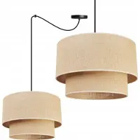 Light11 HOME Juta Spider Lampe à suspendre - Lampe à suspendre en forme d'araignée - Lampe araignée avec 1 tête - Lampe à suspendre en métal et jute - 40cm - Torte