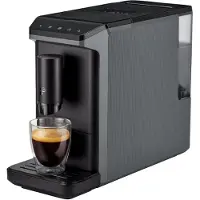 Tchibo Machine à café automatique Esperto mini pour Caffè Crema et Espresso, seulement 16cm de large, petite et compacte, convient pour chaque cuisine, camping, tinyhouse, appartement d'étudiant, gris
