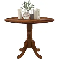 Costway Table de salle à manger, table ronde de cuisine en bois massif, table de salle à manger pour 4 personnes, table en bois pour la cuisine et la salle à manger, 100 x 100 x 73 cm (noyer)