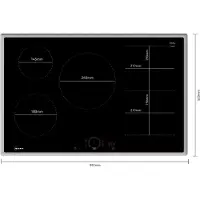 NEFF N 70, Table de cuisson à induction, 80 cm, noir, avec cadre à poser, T58SHW1L0