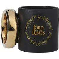 Paladone LOTR The One Ring Shaped Mug (Mug en forme d'anneau), Tasse, Noir, Or