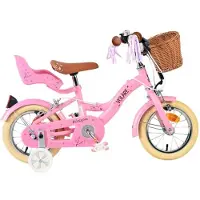 Volare Vélo enfant Blossom - Fille - 12 pouces - Rose - Deux freins à main