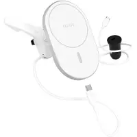 EPICO Chargeur de voiture sans fil Ellipse - compatible MagSafe - Argent
