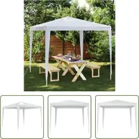 The Living Store Tente de réception 2,5 x 2,5 m Blanc