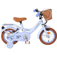 Volare Vélo enfant Ashley - Fille - 12 pouces - Bleu pastel - Deux freins à main