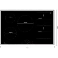 NEFF N 70, Table de cuisson à induction, 80 cm, noir, avec cadre à poser, T68SHV4L0