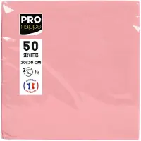 PROnappe rose 2 plis 20,0 x 20,0 cm 50 pces (50 pcs, 20 x 20 cm)