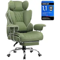 GTPLAYER Chaise gamer , Chaise gamer, Chaise de bureau ergonomique avec repose-pieds lombaires réglables et oreiller, Gaming Chair rembourrée, Fauteuil gamer