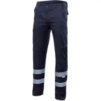 VELILLA Pantalon stretch multipoches à bandes réfléchissantes VELLILA Bleu Marine 52