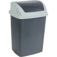 MAUL Poubelle à pédale MAULcycle 40 l en acier inoxydable 37,6 x 47 x 49 cm argent