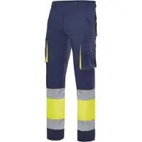 VELILLA Pantalon multipoches bicolore haute visibilité VELLILA Bleu / Jaune L