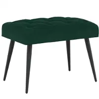 vidaXL Banc avec capitonnage bouton Vert foncé 60 x 40 x 45 cm Velours